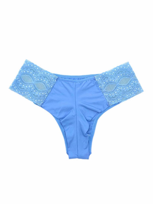 Brazilian Comfort Panties With Laces Light Blue