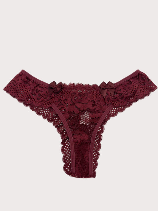 Lace Panties Red Wine